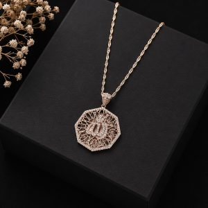 18K Gold Plated Allah Pendant Necklace – Premium Islamic Zirconia Designer Pendant