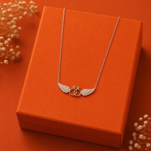 Celestial Wings Infinity 18K Gold Plated Zirconia Pendant