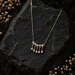 Aurora Cascade 18K Gold Plated Zirconia Tassel Pendant