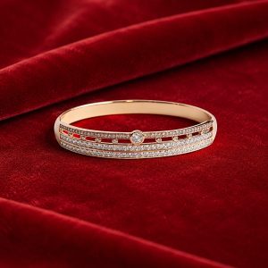 Aurelia Orbit 18K Gold Plated Multi-Row Zirconia Bangle