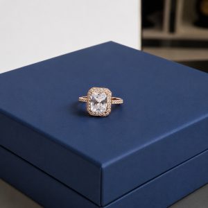 Celestia Radiant Emerald-Cut 18K Gold Plated Zirconia Ring