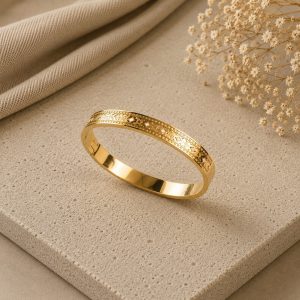 Aurevia Heritage Engraved Stainless Steel Bangle